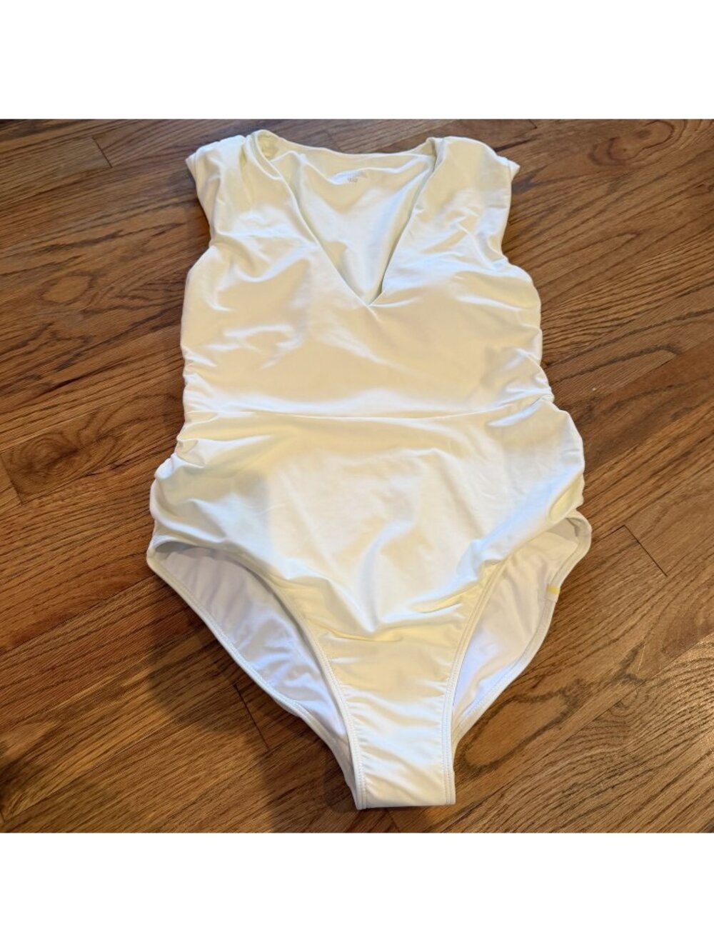 summersalt White V-Neck One-Piece Swimsuit